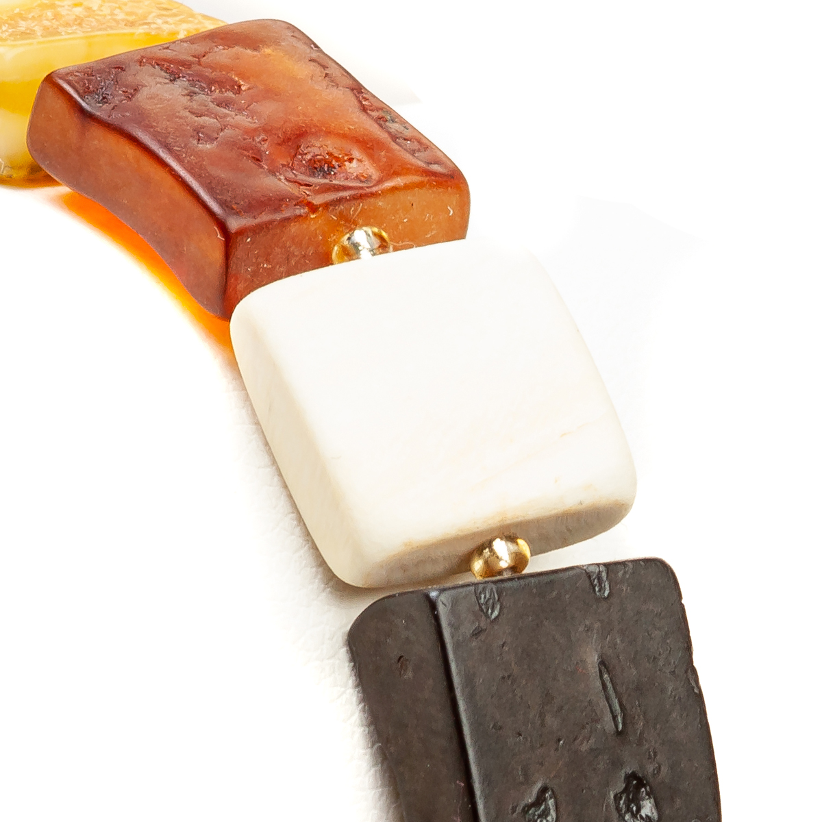 Браслет  янтарь мамонт