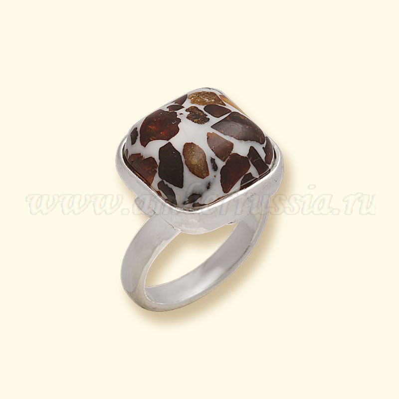 Кольцо Посеребрение, янтарь, юв. смола Кольцо Посеребрение, янтарь, юв. смола