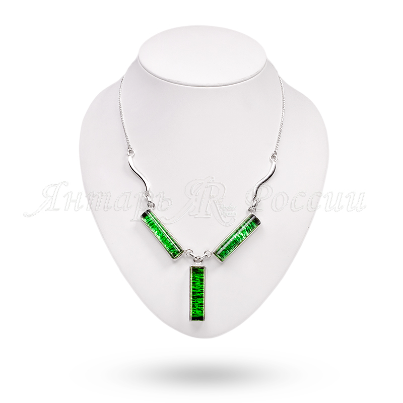 Колье Бернит Посеребрение