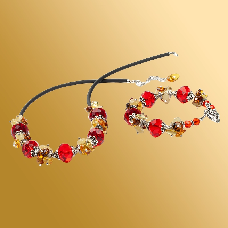 Комплекты бижутерия с янтарем