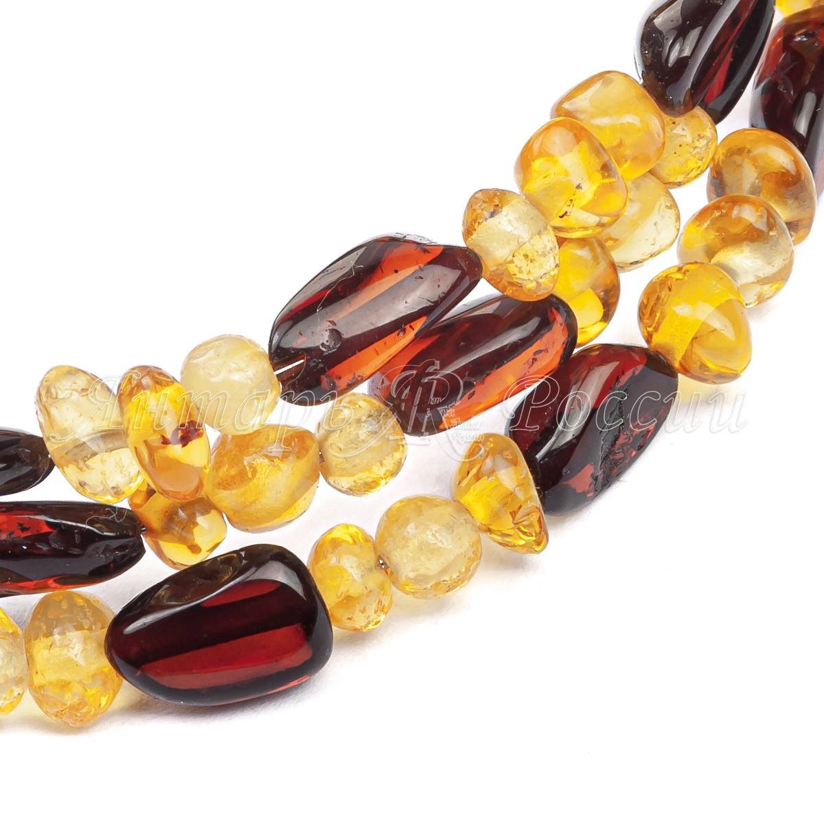 Браслет на струне из янтаря Браслет на струне из янтаря