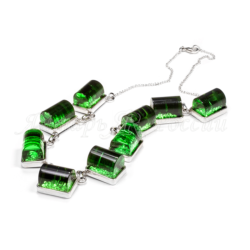 Колье Бернит, посеребрение