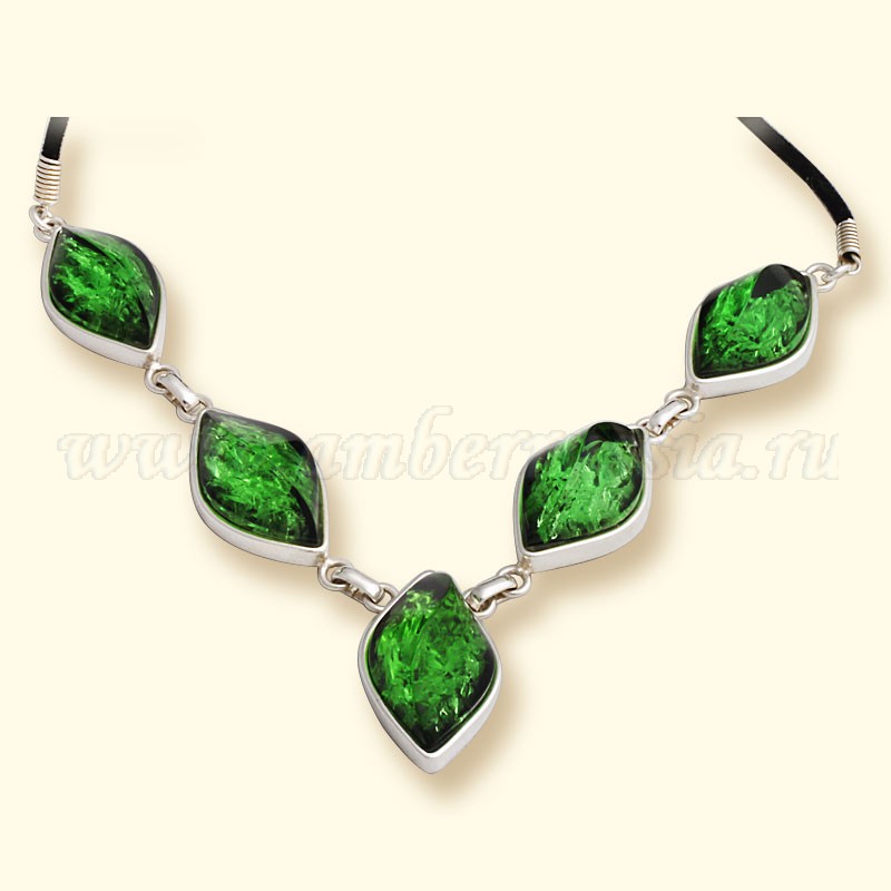 Колье Бернит, посеребрение