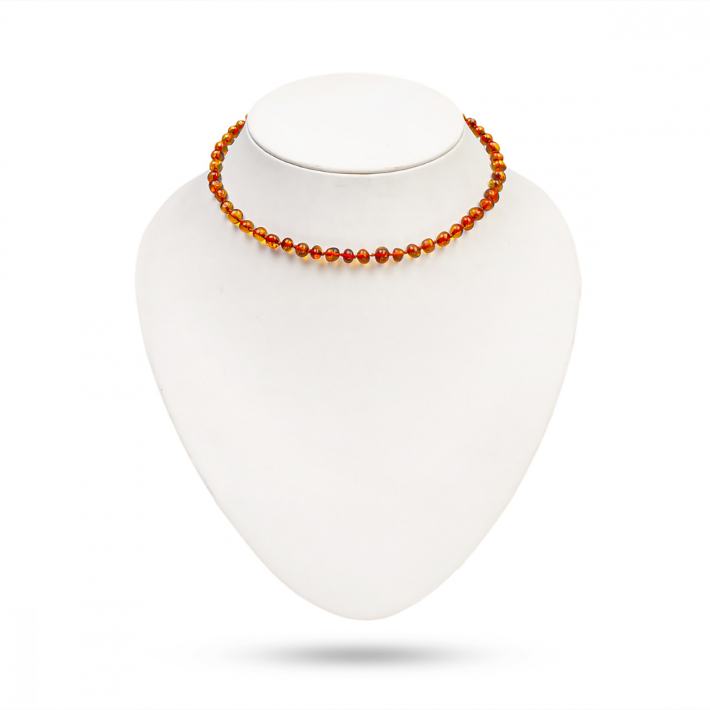 Бусы детские янтарь