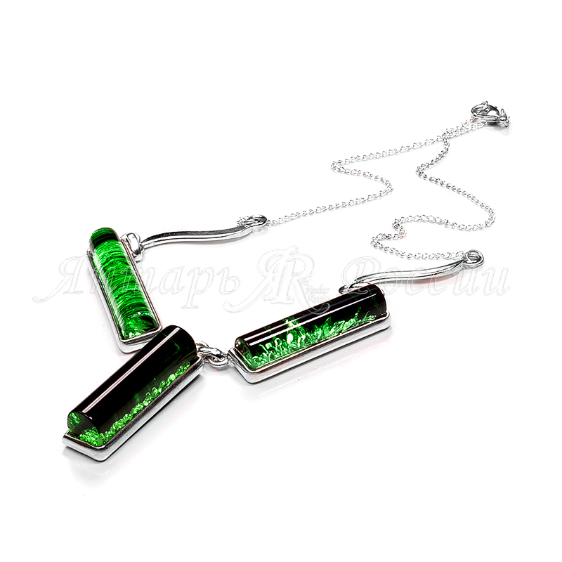 Колье Бернит Посеребрение