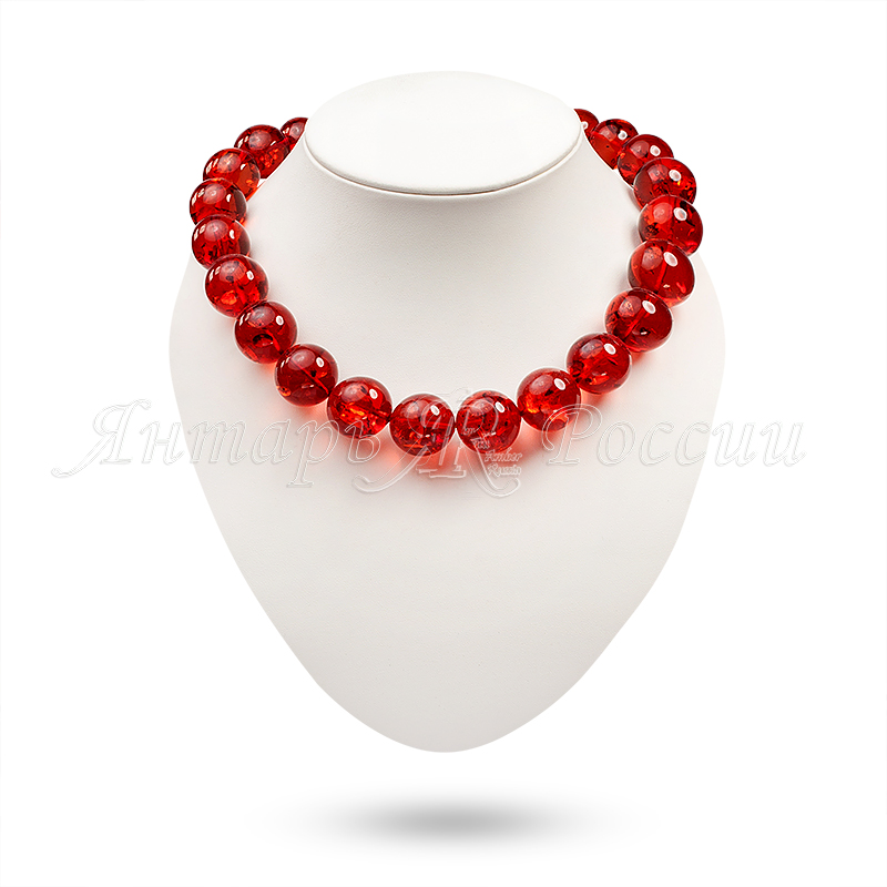 Бусы Янтарь П красный
