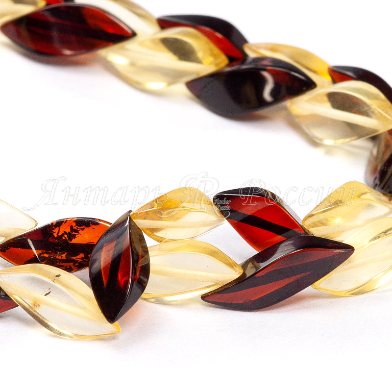 Бусы янтарь