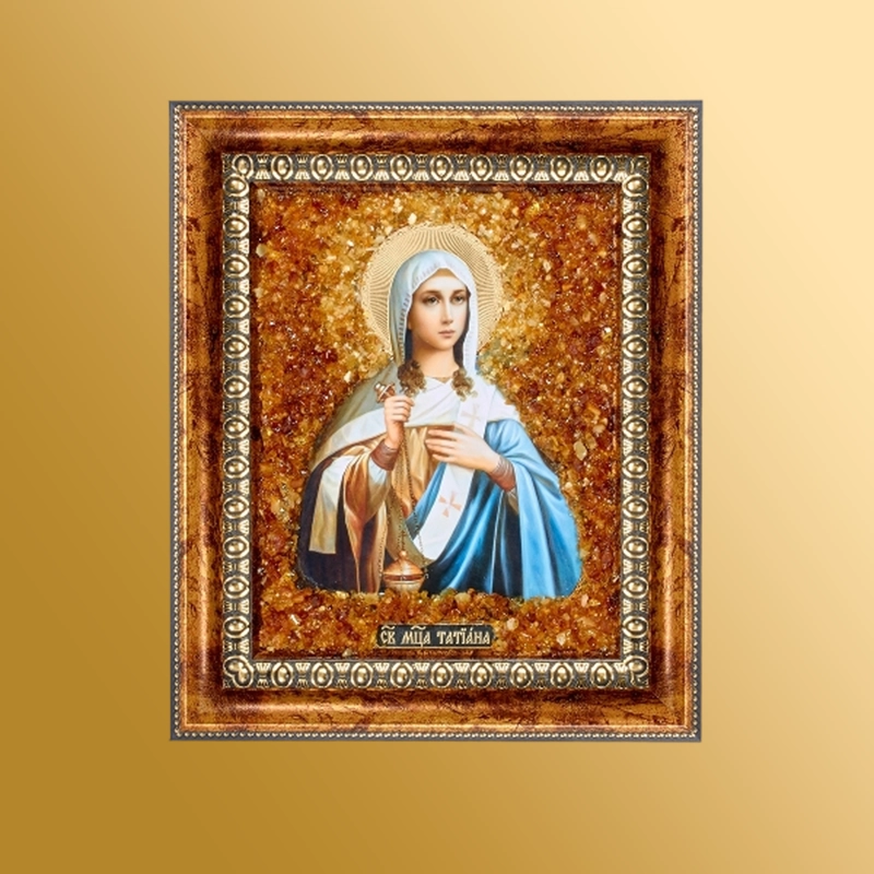 Иконы именные из янтаря Иконы именные из янтаря