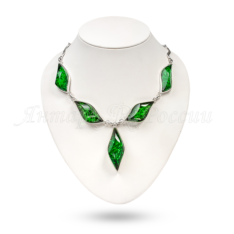 Колье Бернит, посеребрение