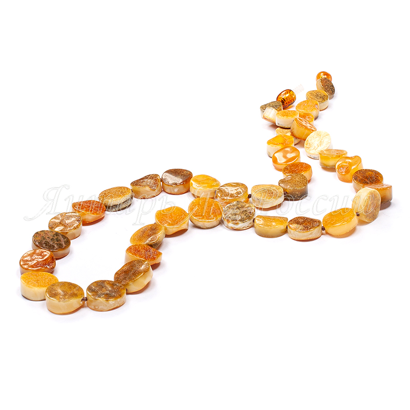 Бусы янтарь