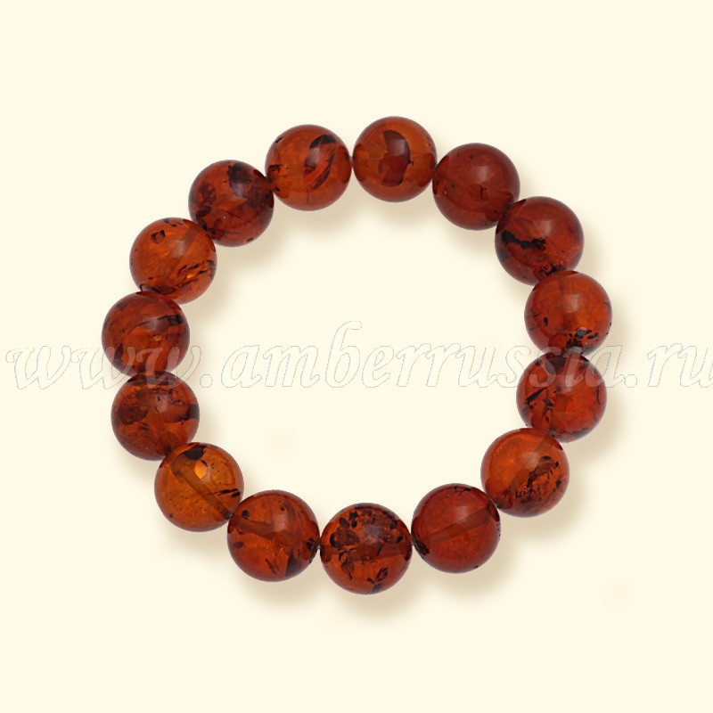 Браслет Янтарь П красный Браслет Янтарь П красный