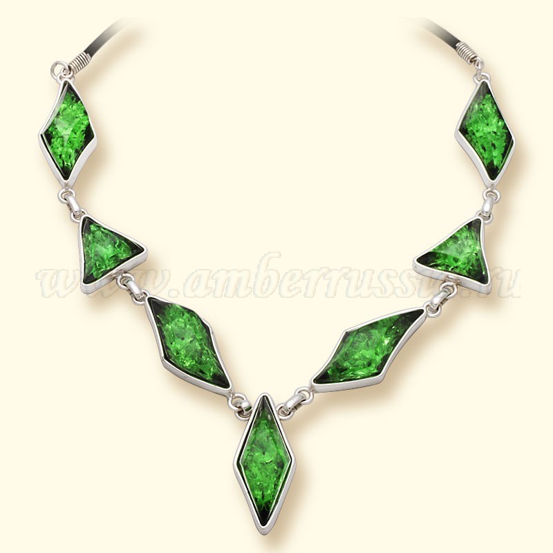 Колье Бернит, посеребрение