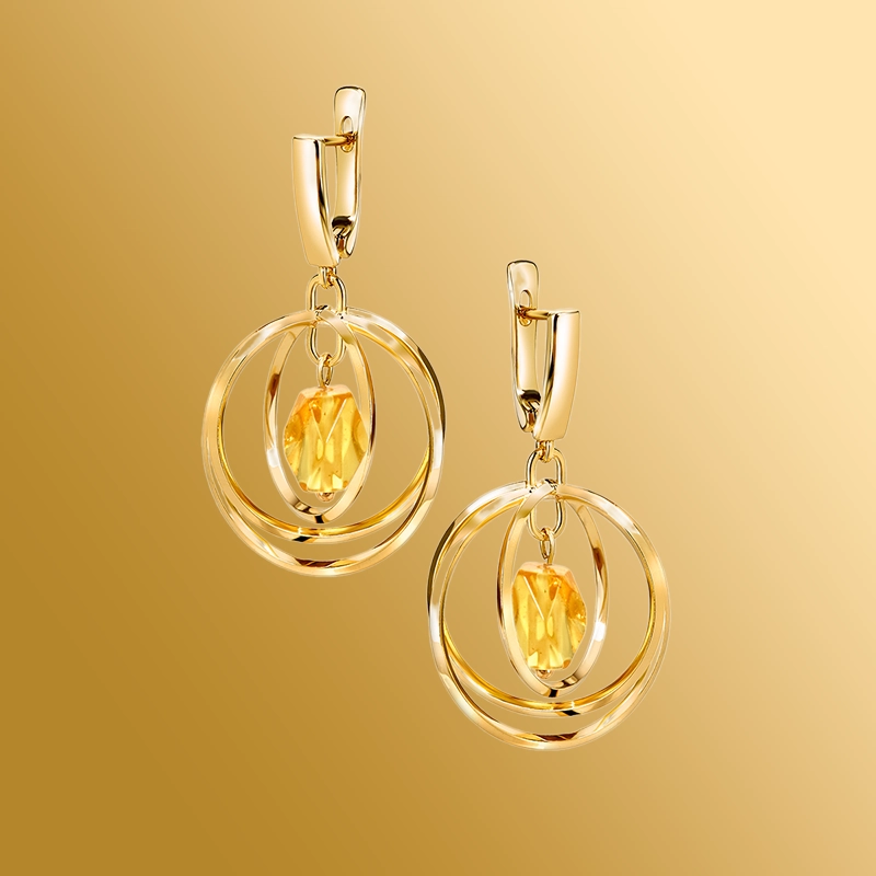 Серьги с янтарем Серьги с янтарем